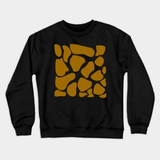 Brown and Yellow Giraffe Print Crewneck Sweatshirt